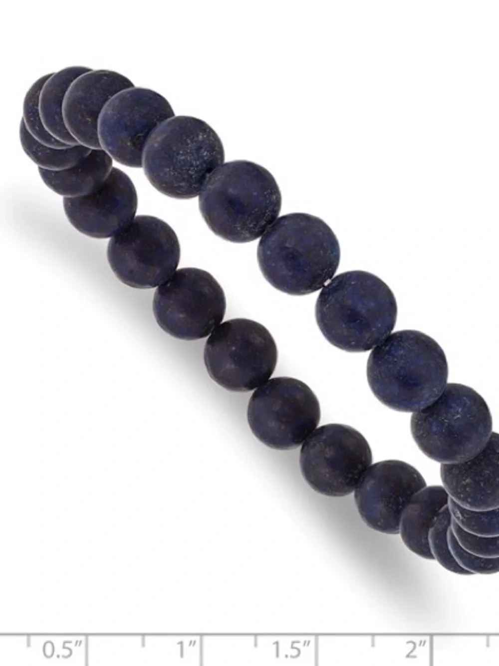 Lapis Lazuli Beaded Stretch Bracelet - Deep Blue